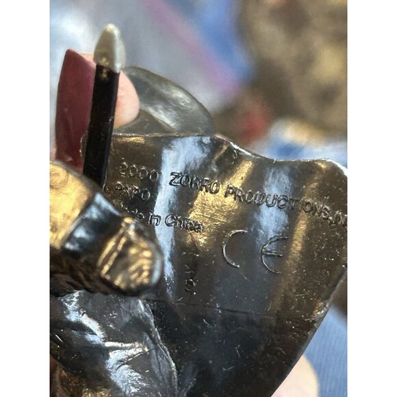 2000 Papo The Mask of Zorro & horse 3.5" Zorro Action Figure Rare Find vintage - Picture 8 of 8